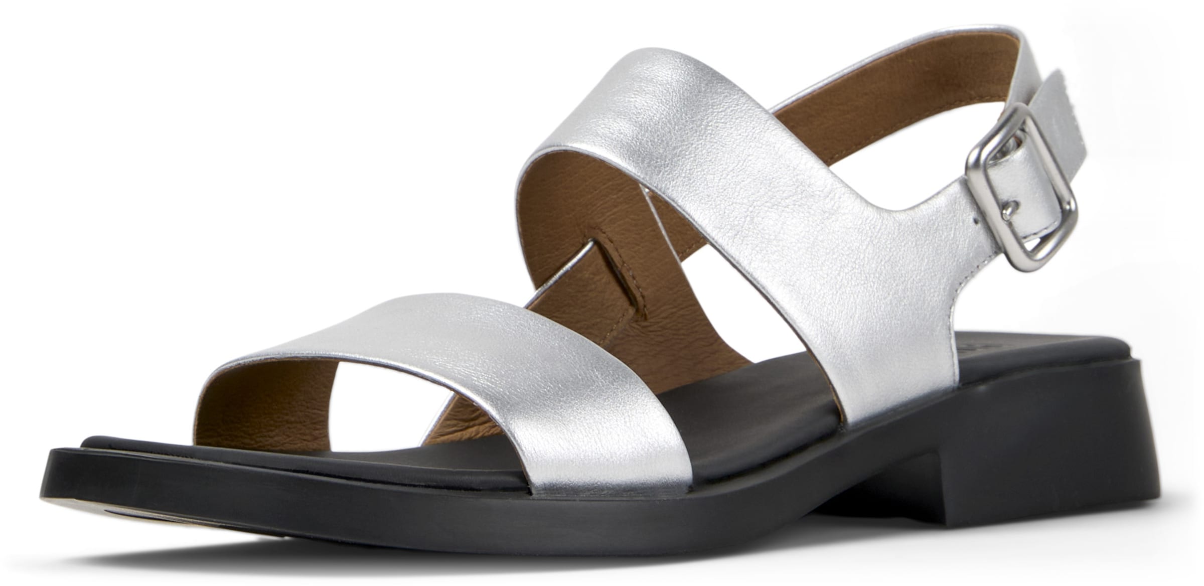 CAMPER Riemensandale &#x27;Dana&#x27; in Silber: Vorderseite