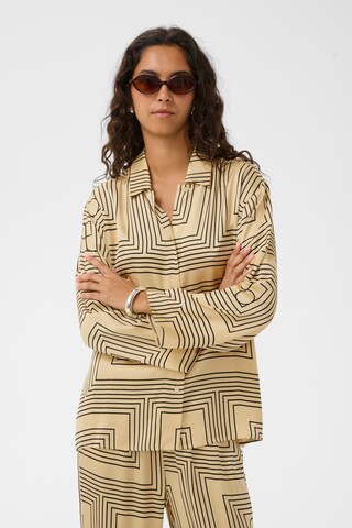 T-shirt SOAKED IN LUXURY en jaune : devant
