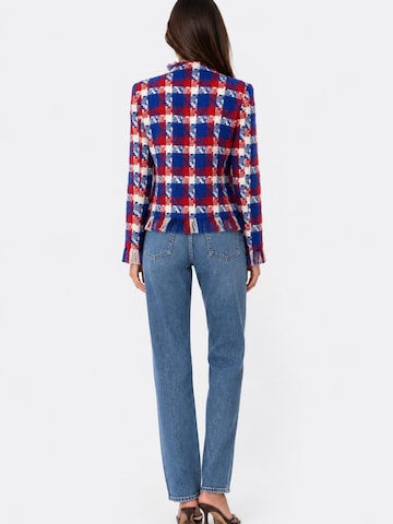FulgorPrijelazna jakna 'Blusa Thalia com Franja Colorida' - plava boja