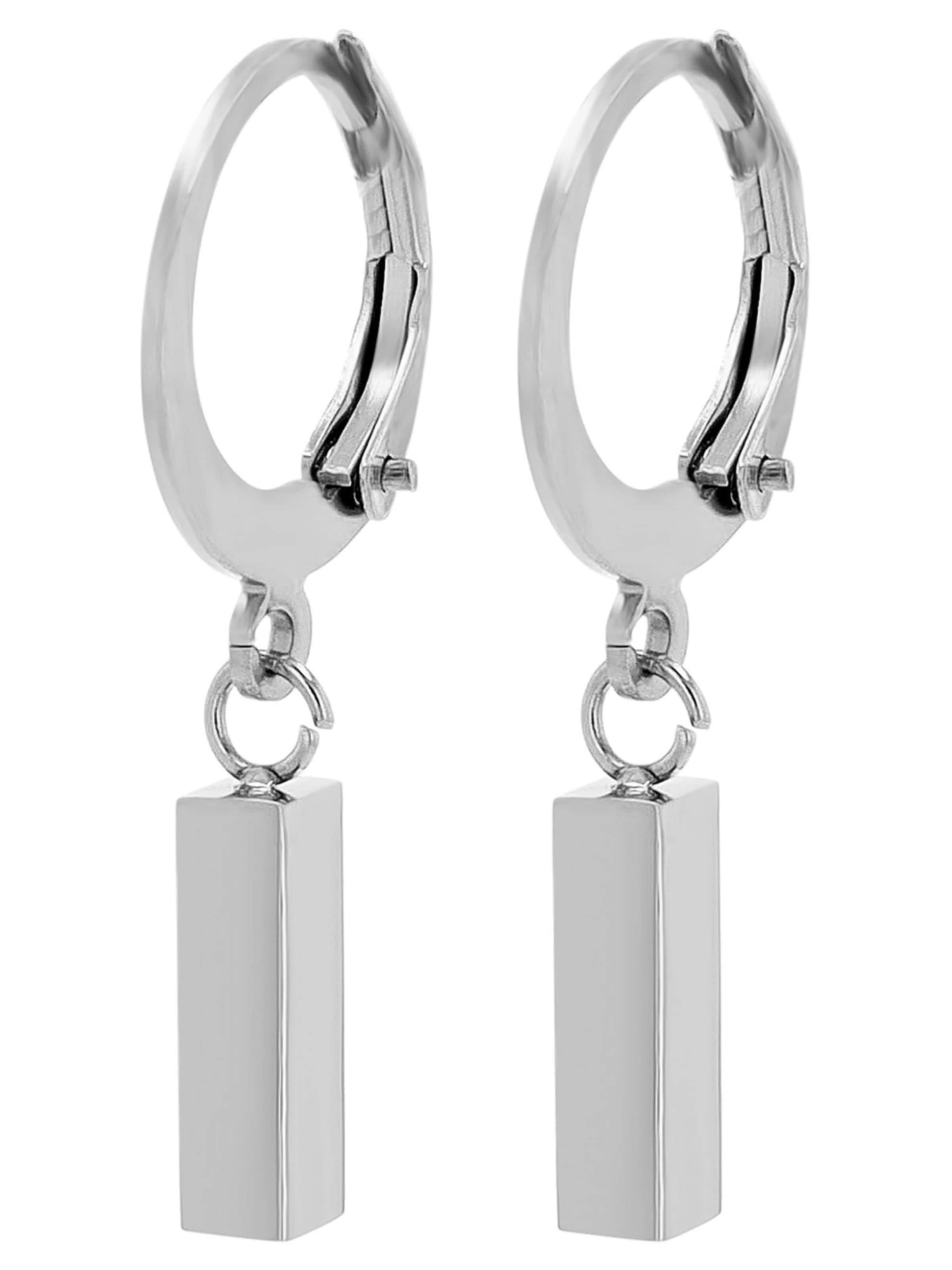 Akzent Earrings 'Fedde, langlebig' in Silver: front