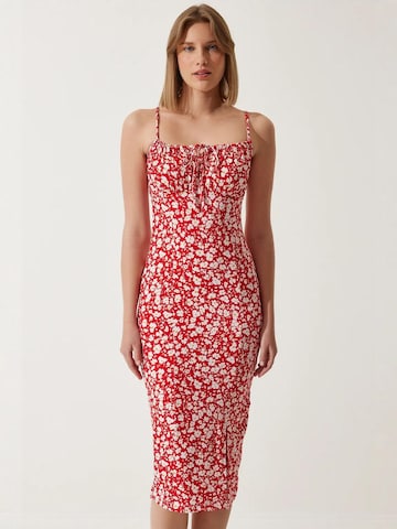 Happiness İstanbul Summer dress in Red: front