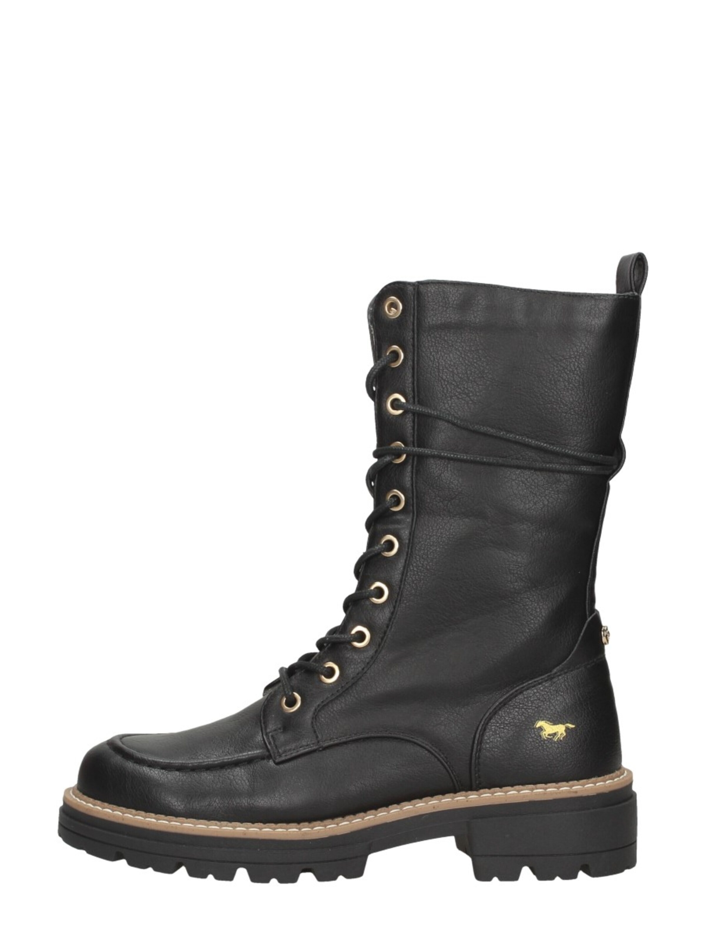 MUSTANG Lace-up shoe 'Veterschoenen Hoog' in Black: front