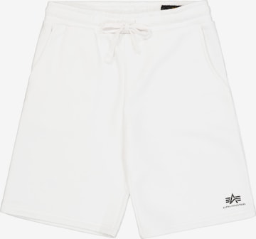 ALPHA INDUSTRIES Trousers in White: front