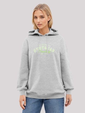 Sweat-shirt 'Knut & Jan Hamburg Grün' F4NT4STIC en gris : devant