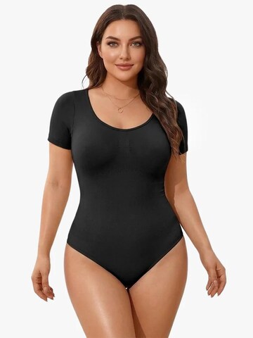 Shapetape Shapingbody 'Body met Korte Mouwen en String' in Zwart