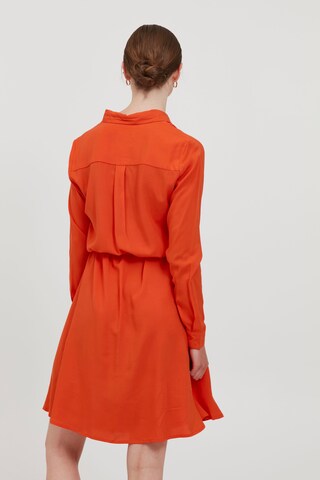 Robe-chemise 'MAIN' ICHI en orange