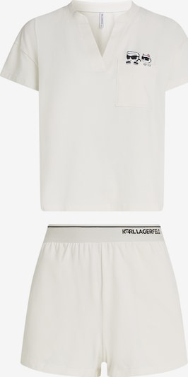 Karl Lagerfeld Pyjamashortsit koossa L värissä norsunluu / vaalea pinkki / musta, Tuotenäkymä