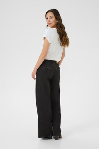 Cream Wide Leg Jeans 'Visti' i grå