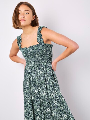Apricot Ditsy Floral Midi Dress ' ' in Grün