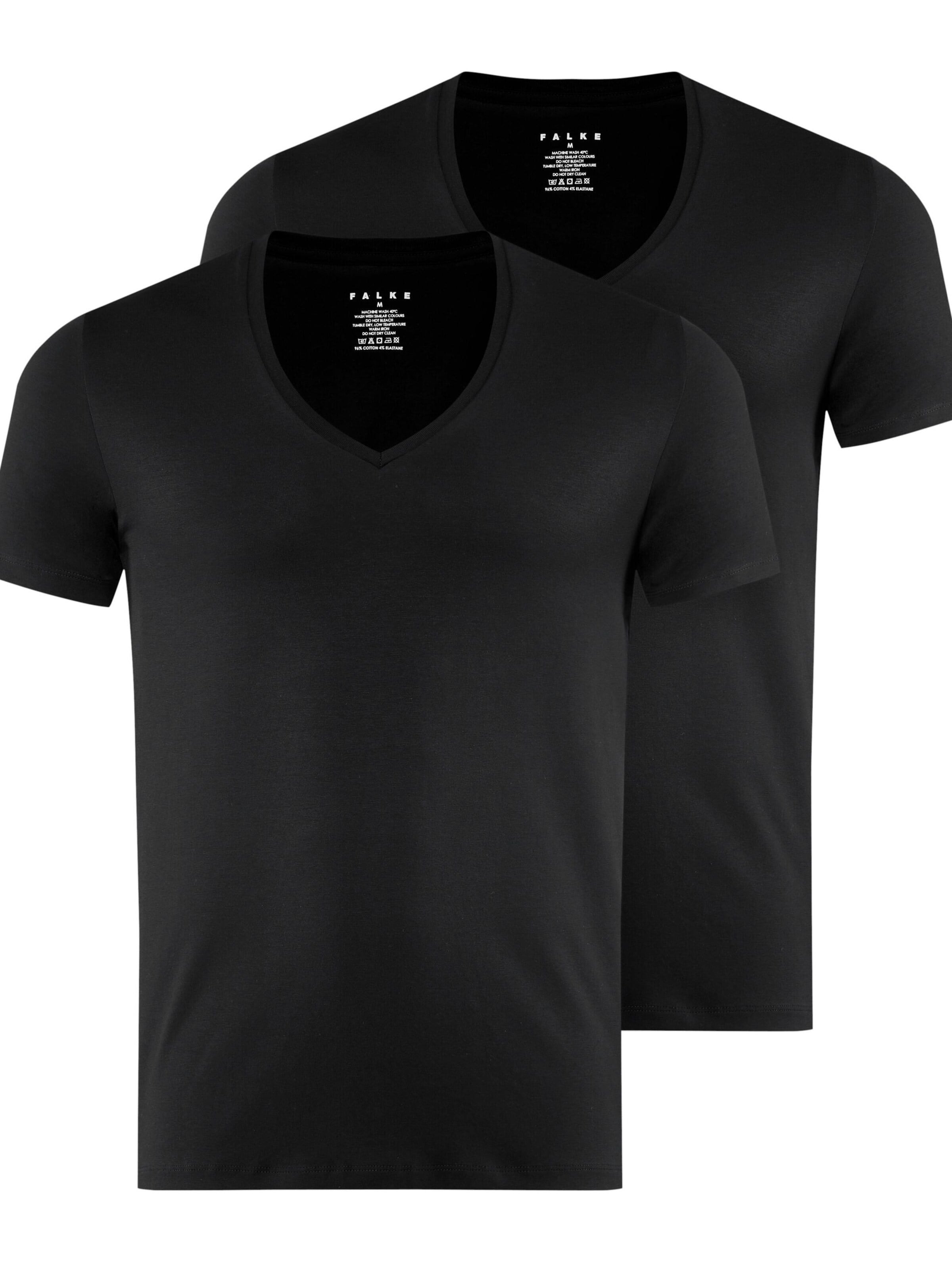 FALKE Undershirt '2-Pack' in Black: front