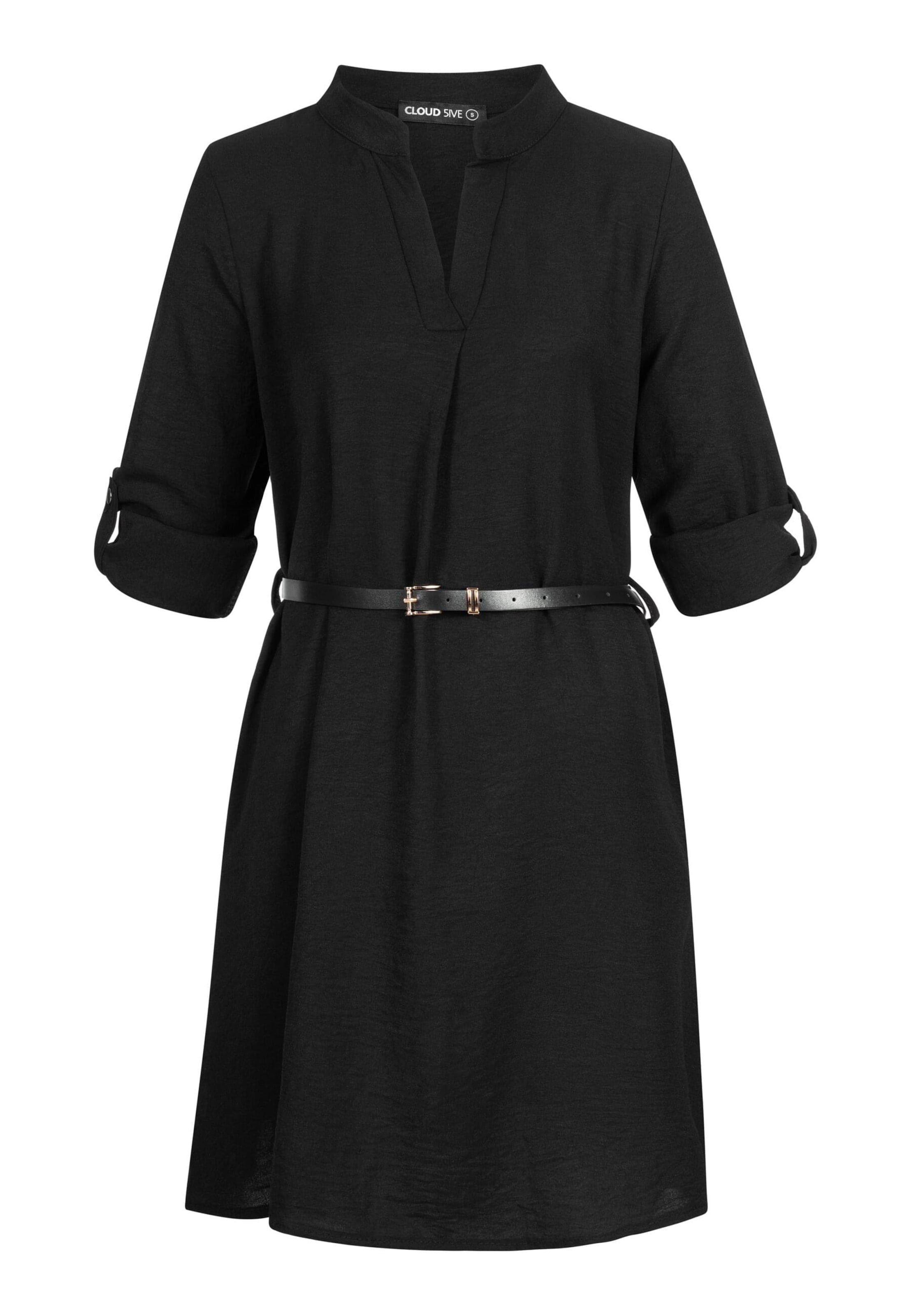 Cloud5ive Kleid in Schwarz: Vorderseite