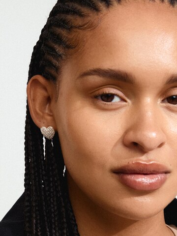 Boucles d'oreilles ' Dune ' Pilgrim en argent : devant