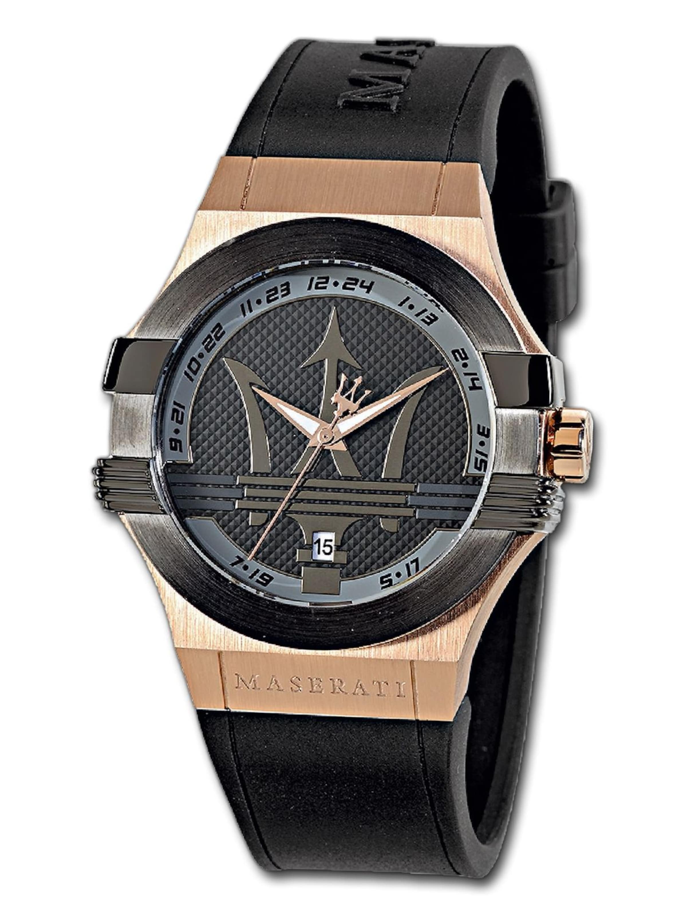 Maserati Analoog horloge in Zwart: voorkant