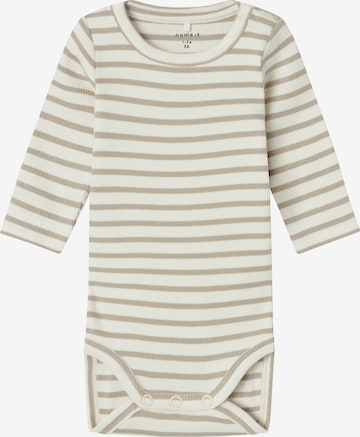 Barboteuse / body 'Bani' NAME IT en beige : devant