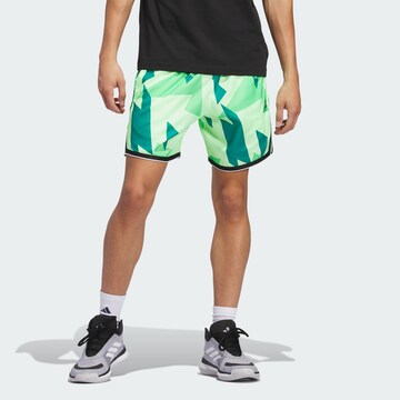 ADIDAS PERFORMANCE Loose fit Sports trousers 'Crazy Lite' in Green: front