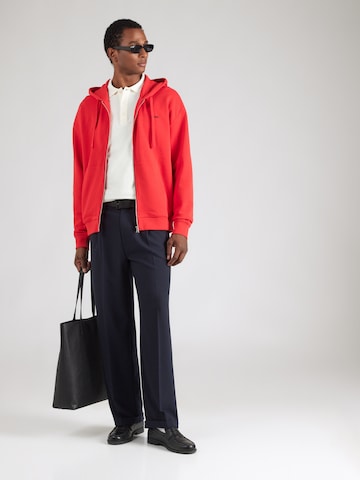 HUGO Zip-Up Hoodie 'Dapozip' in Red