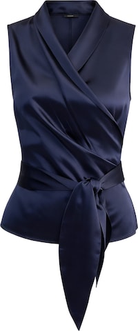 Lilysilk Blouse 'Elegante Seide Wickelbluse' in Blauw: voorkant