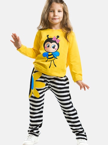 Survêtement 'Happy' Denokids en jaune : devant