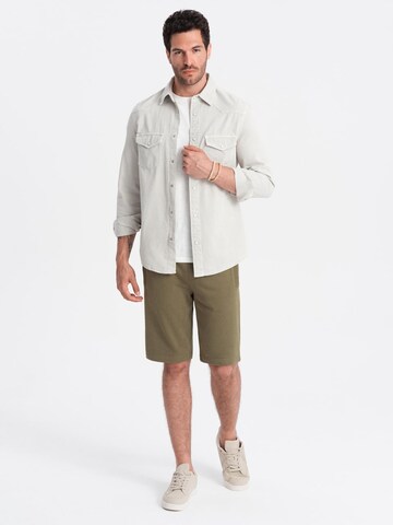 Regular Pantalon Ombre en vert
