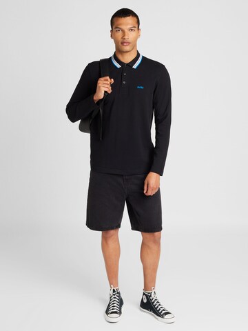 BOSS Shirt 'Plisy' in Schwarz