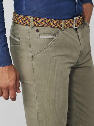 MEYER Slimfit Chino 'Chicago' in Groen