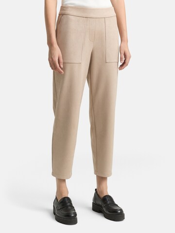 TOM TAILOR Loose fit Trousers in Beige: front
