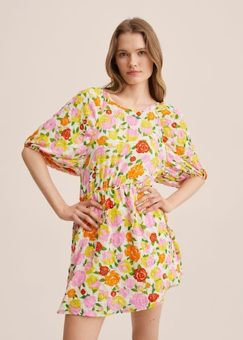 Rochie de vară 'Pradera' de la MANGO pe galben: față