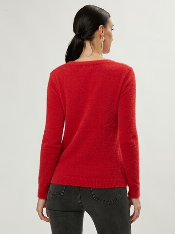 Influencer Pullover in Rot