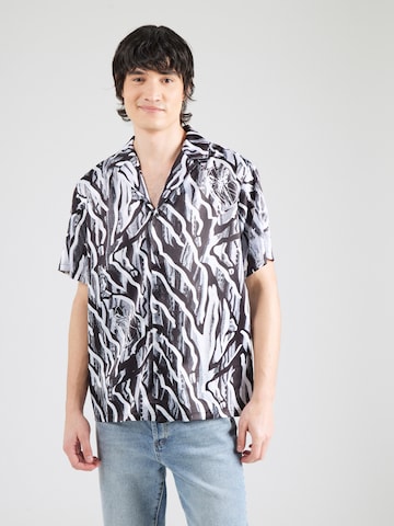 Fit confort Chemise Carlo Colucci en noir : devant