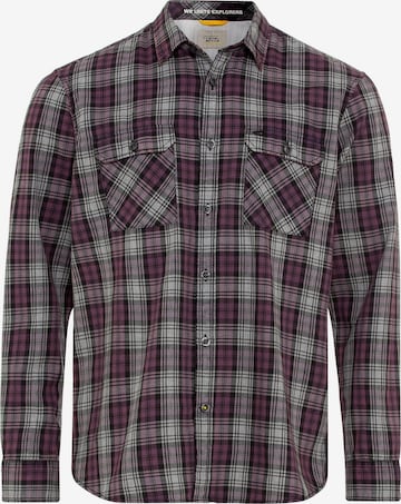 CAMEL ACTIVE Button Up Shirt in Purple: front