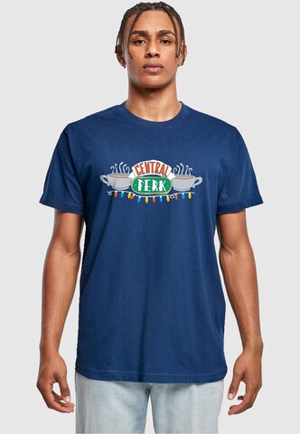 ABSOLUTE CULT Shirt 'Friends - Central Perk Christmas Lights' in Blue: front