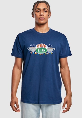 T-Shirt 'Friends - Central Perk Christmas Lights' ABSOLUTE CULT en bleu : devant