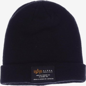 ALPHA INDUSTRIES Hat & Cap in One size in Black: front