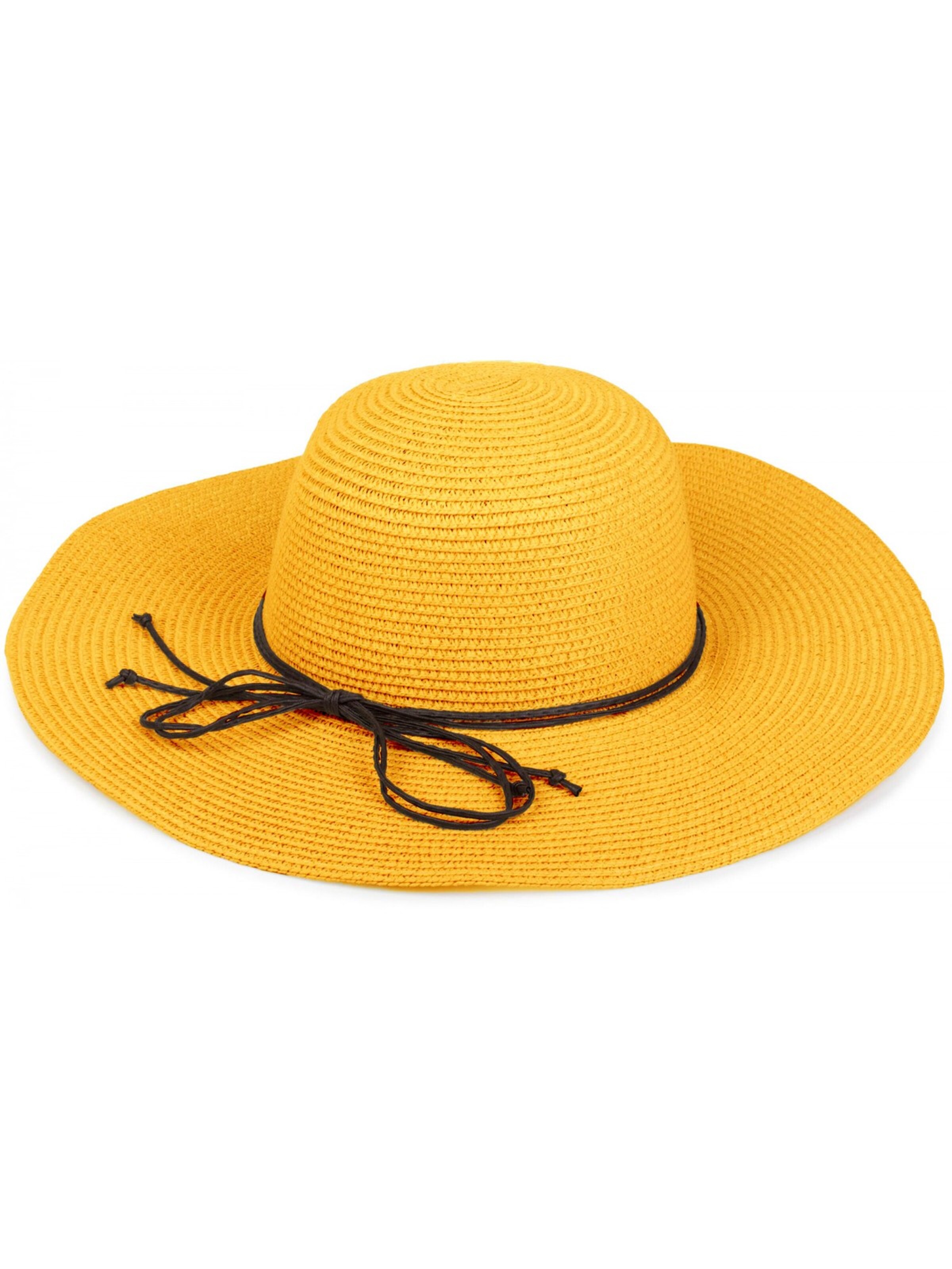 styleBREAKER Hat 'Floppy Sonnenhut mit schmalem Zierband und Schleife' in Yellow