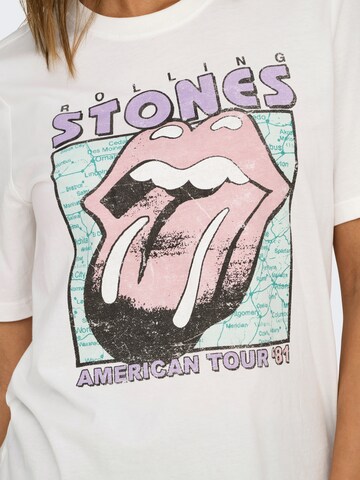 ONLY - Camisa 'ONLROLLING STONES' em branco
