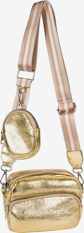 styleBREAKER Umhängetasche 'Rechteckige Umhängetasche Set 2-Teilig' in Gold: Vorderseite