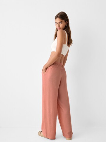 Bershka Wide leg Trousers in Pink