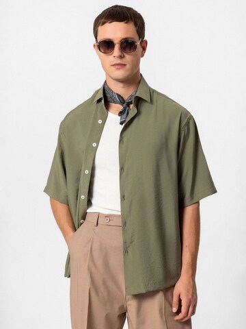 Fit confort Chemise 'Oscar' Antioch en vert : devant