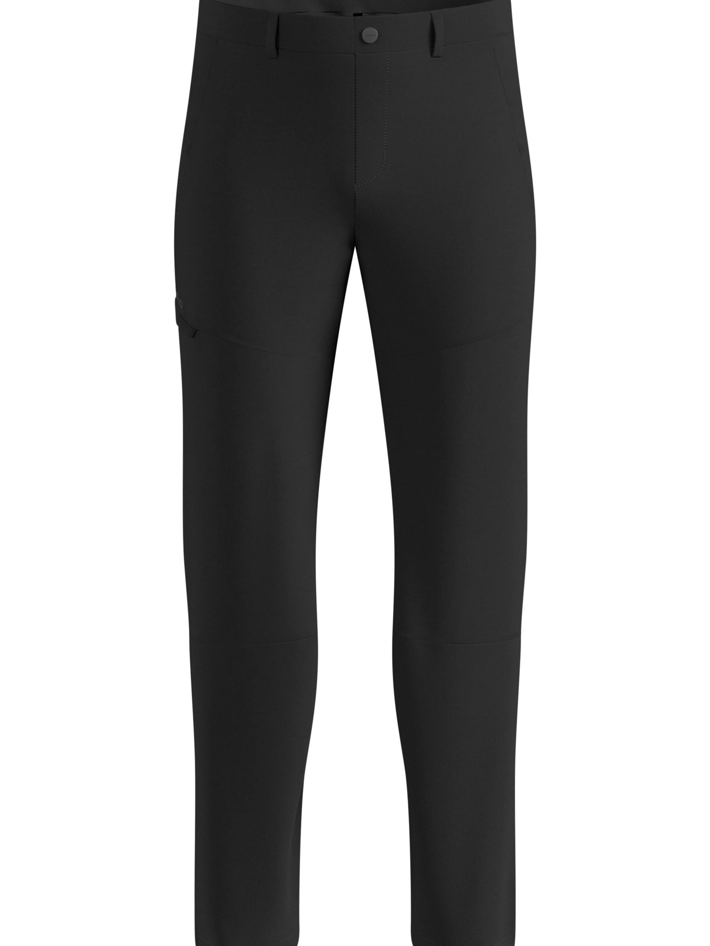 ODLO Slim fit Outdoor trousers 'ASCENT' in Black: front