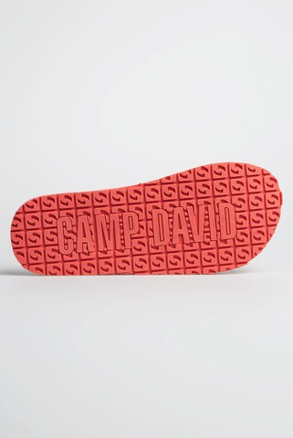CAMP DAVID T-Bar Sandals in Orange