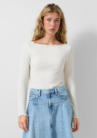 T-shirt QS en beige : devant