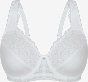 sassa T-shirt Bra 'SOFTLY COTTON' in White: front