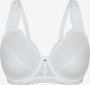 sassa T-shirt Bra 'SOFTLY COTTON' in White: front