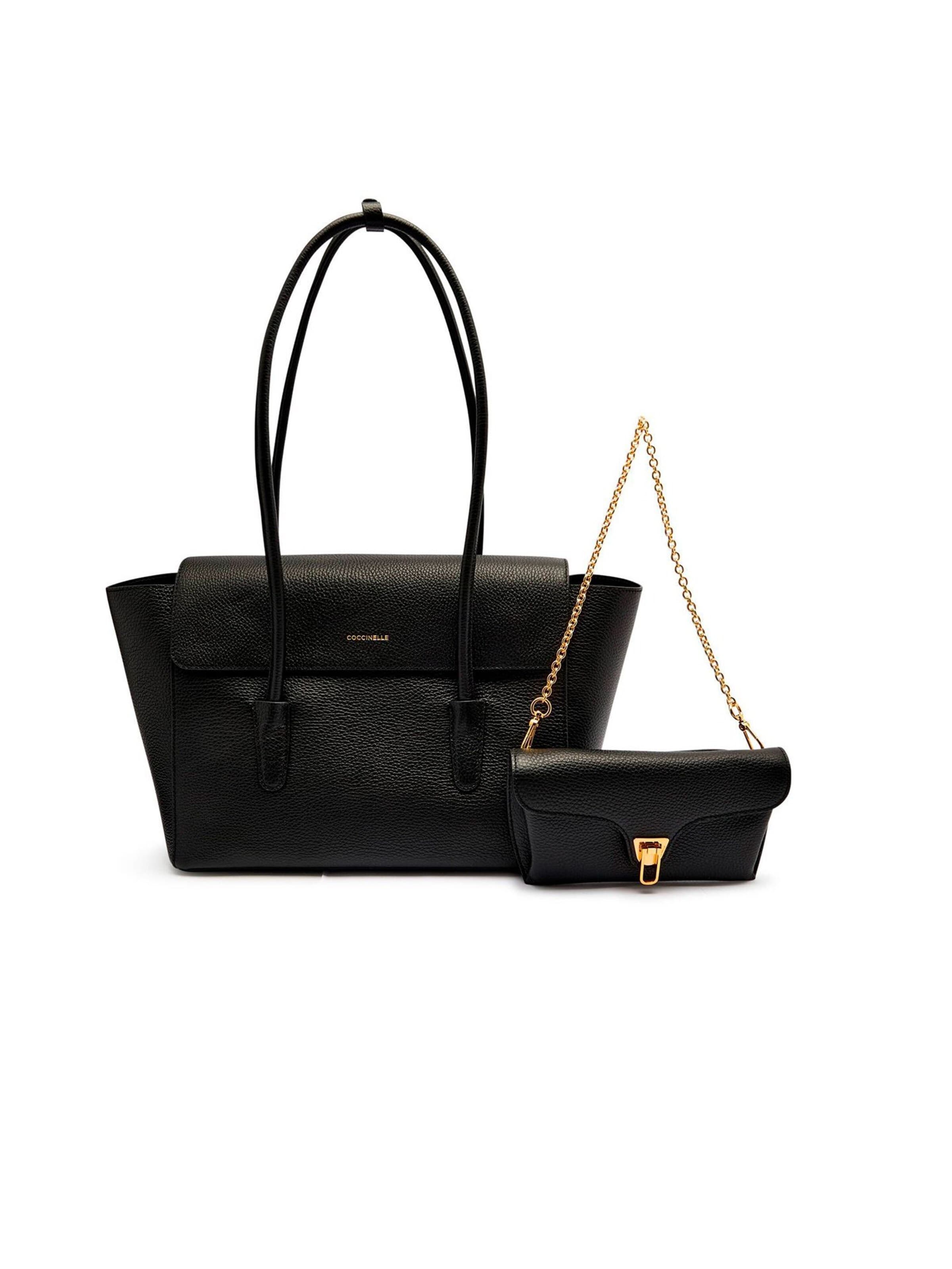 Coccinelle - Bolso de mano 'Double Beat' en negro: frente