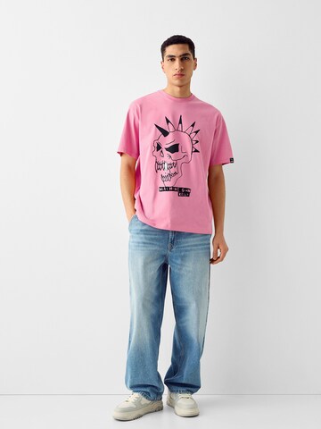 T-Shirt Bershka en rose
