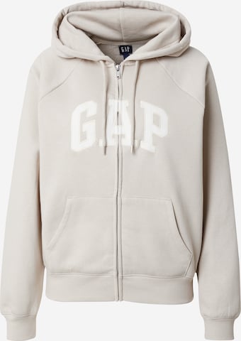 GAP Sweatjacke in Beige: Vorderseite