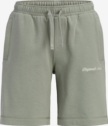 Loosefit Pantalon Jack & Jones Junior en vert : devant
