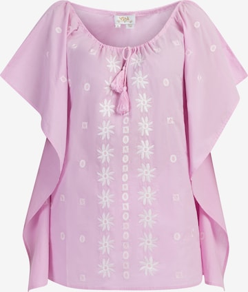 usha FESTIVAL Poncho in Pink: predná strana