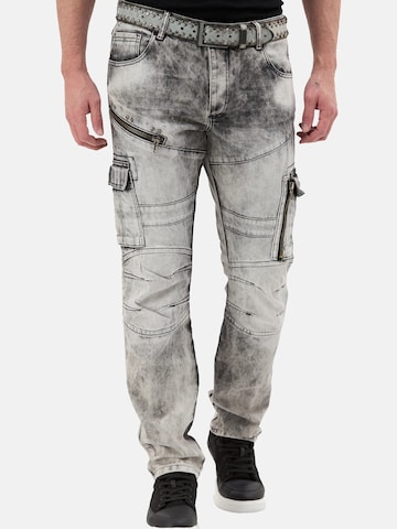 Regular Jeans cargo 'CD679' CIPO & BAXX en gris : devant