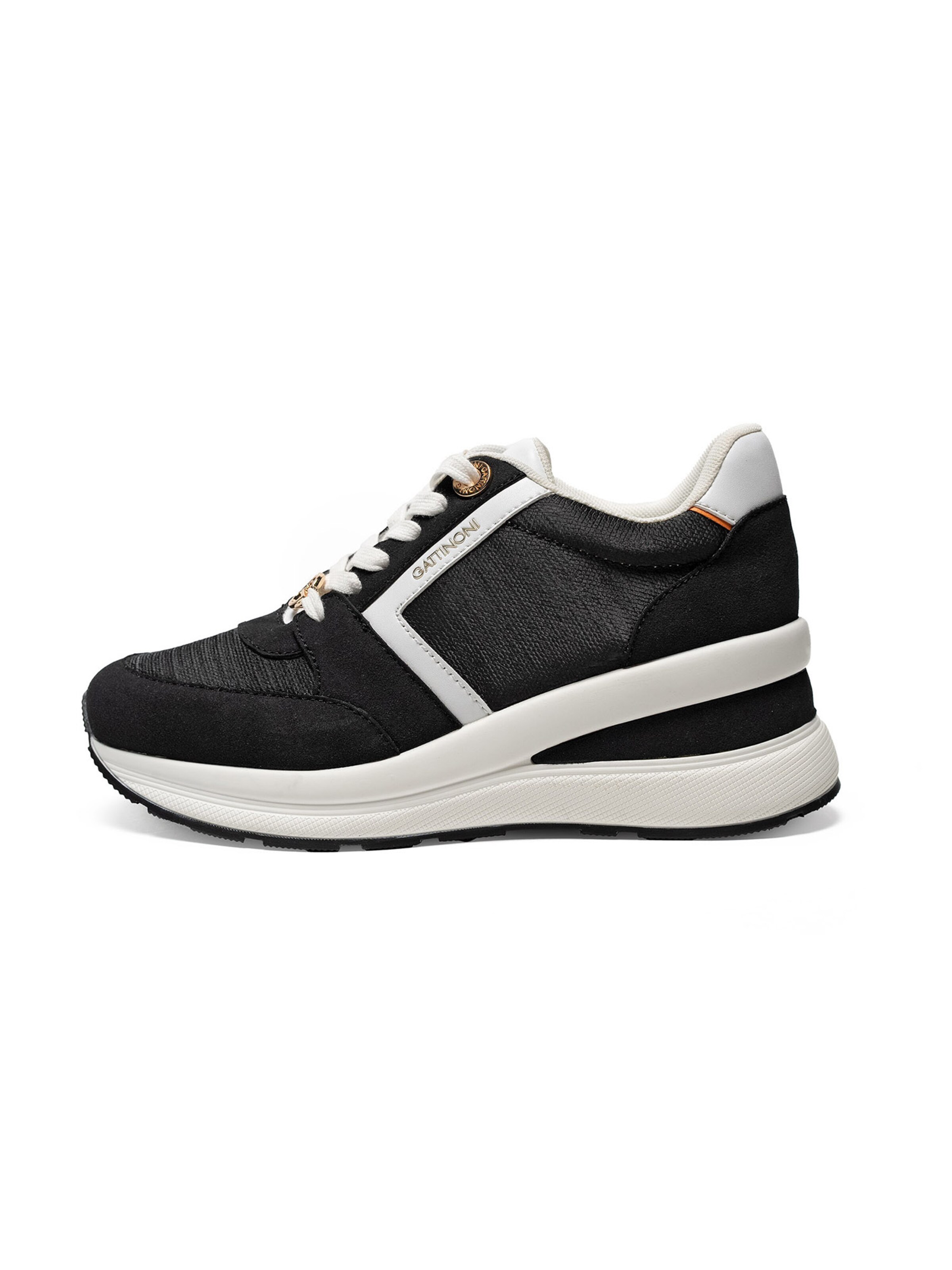 Sneaker bassa di Gattinoni in nero: frontale